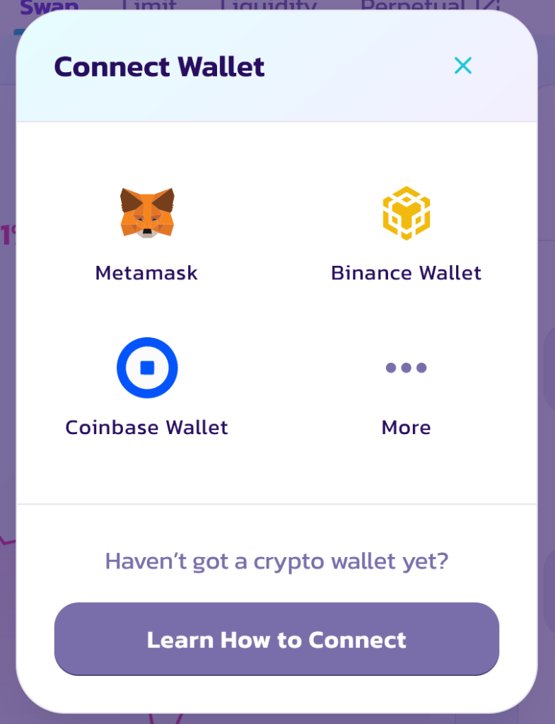 Connect wallet PancakeSwap